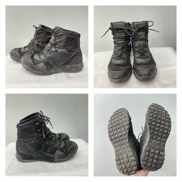 Under Armour Valsetz Rts black tactical boots men's 11.5 waterproof 3022138‎